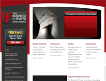 Tablet Screenshot of businessofprayer.com